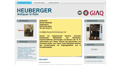 Desktop Screenshot of antiquariat-heuberger.de